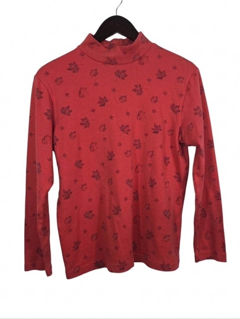 croft & barrow vintage fall leaf long sleeve top